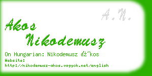 akos nikodemusz business card